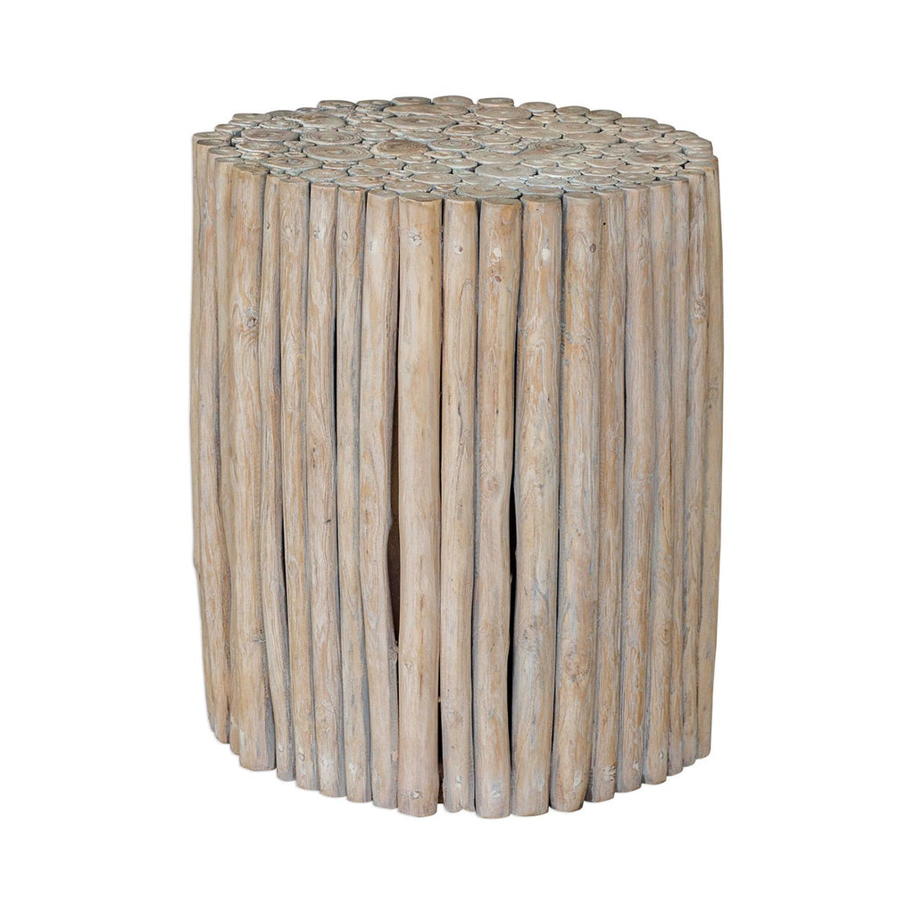 Tectona Teak End Table - Bombay Mercantile