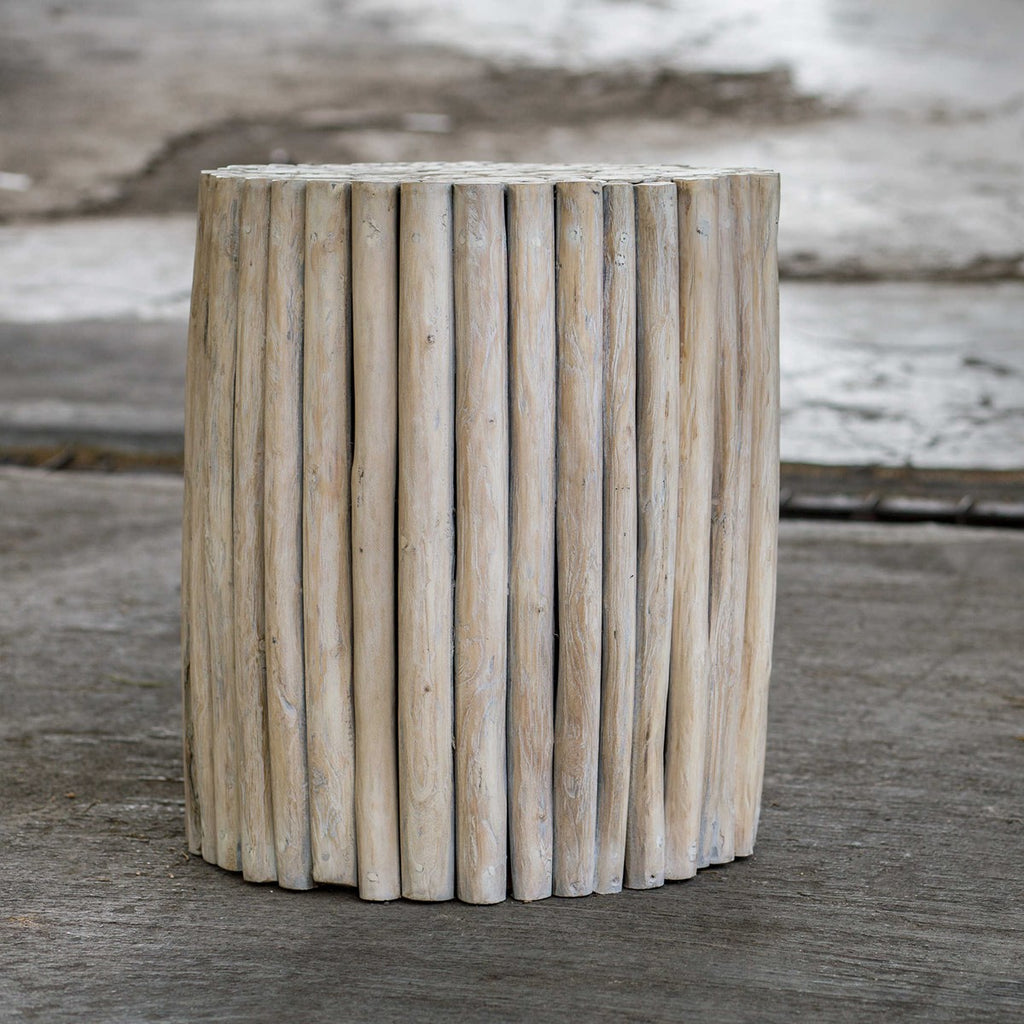 Tectona Teak End Table - Bombay Mercantile