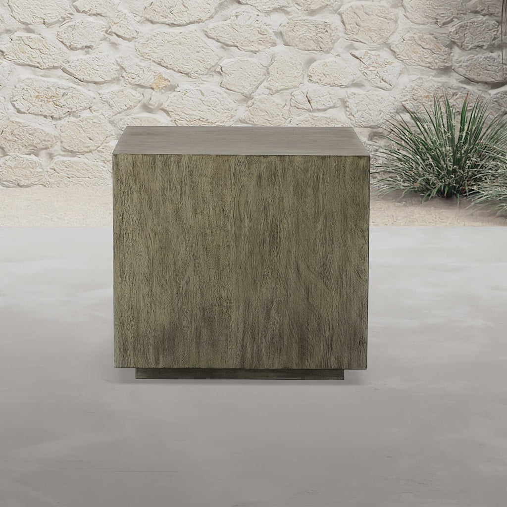 Kareem Modern Gray Side Table - Bombay Mercantile