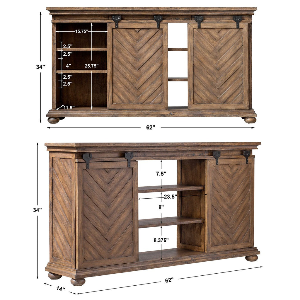 Primalia Barn Door Media Console - Bombay Mercantile
