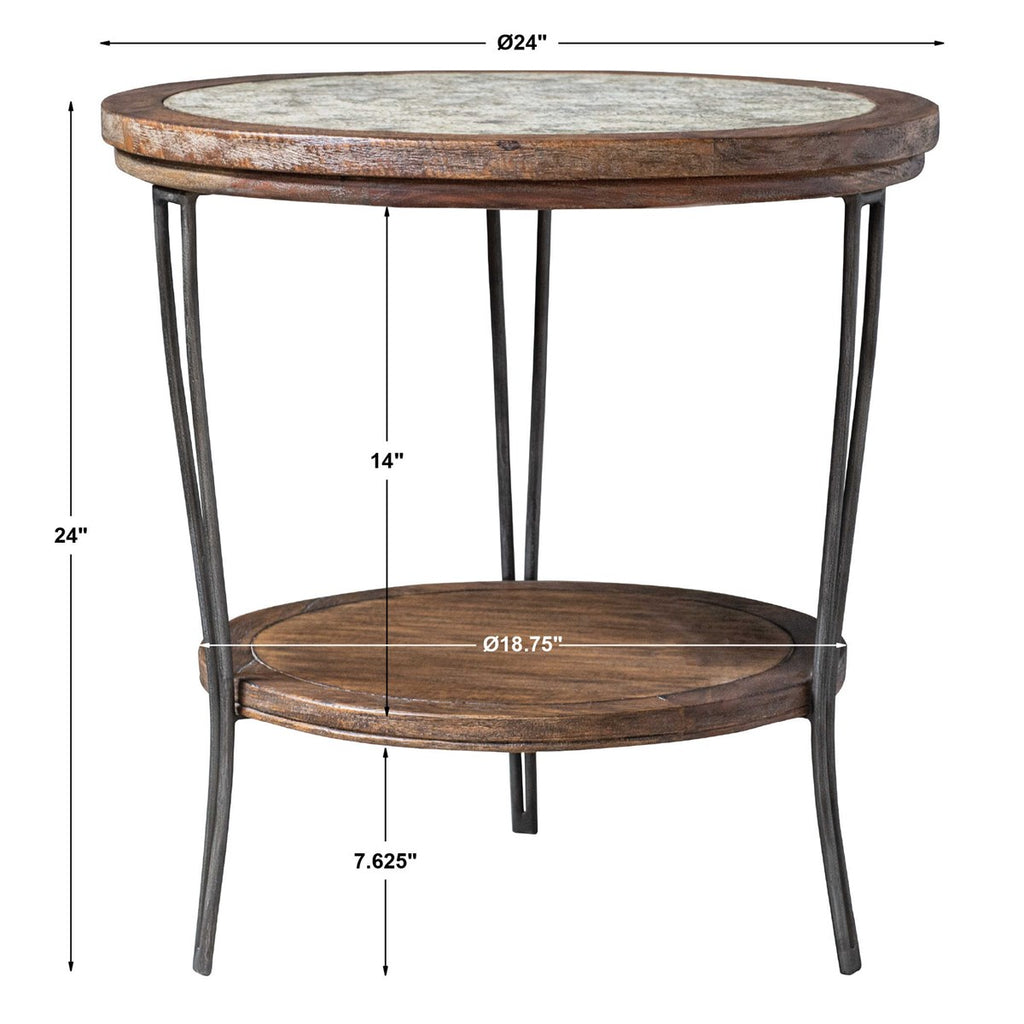 Saskia Round Side Table - Bombay Mercantile