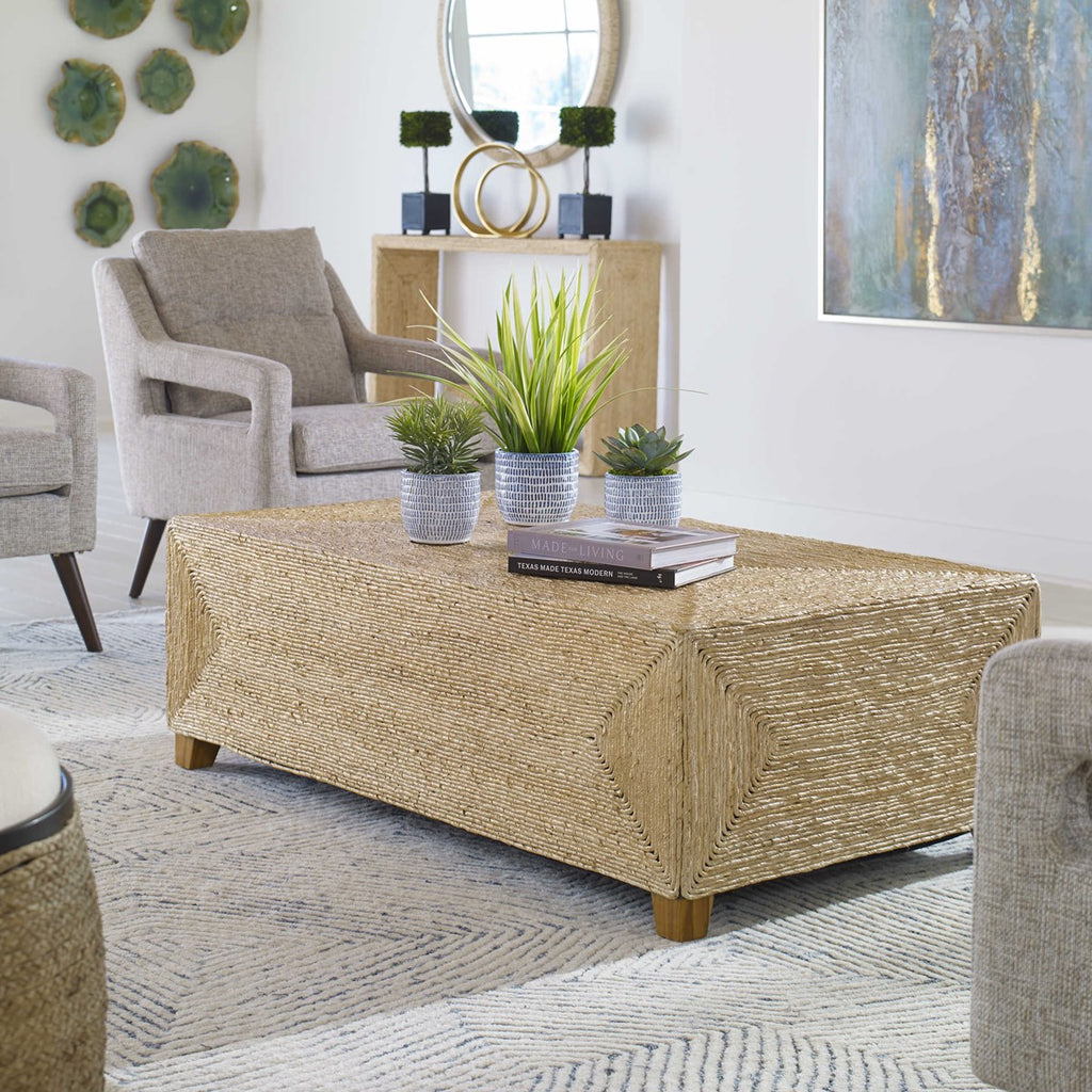 Rora Woven Coffee Table - Bombay Mercantile