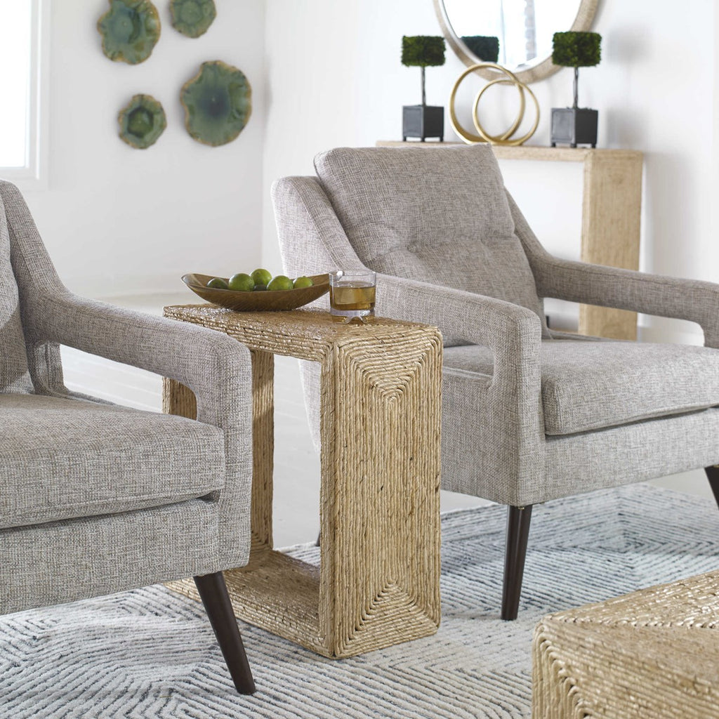 Rora Woven Accent Table - Bombay Mercantile