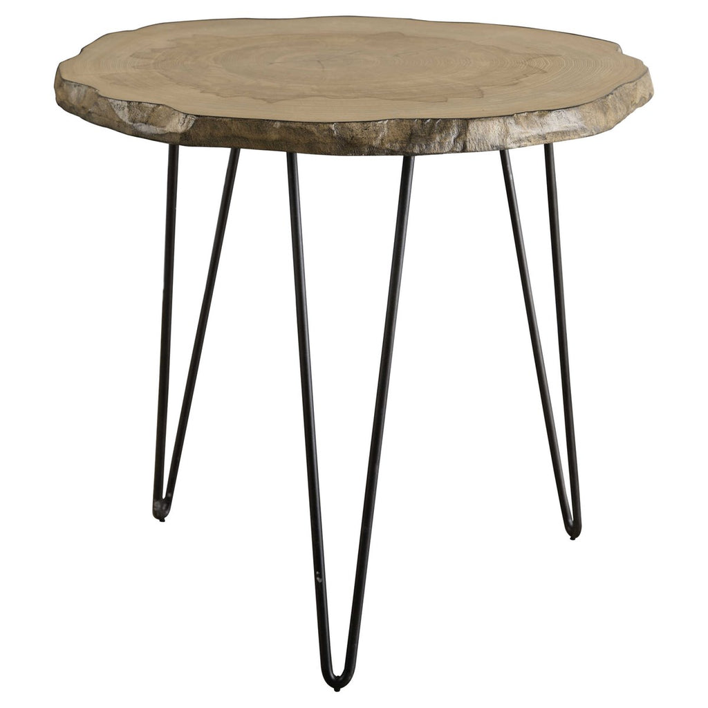 Runay Wood Slab Side Table - Bombay Mercantile