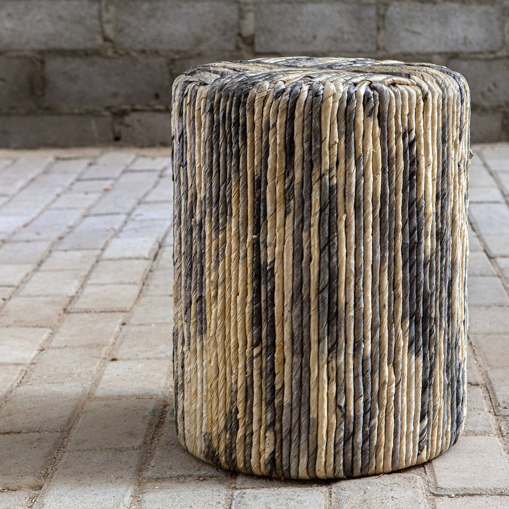 Sunda Woven Accent Stool - Bombay Mercantile