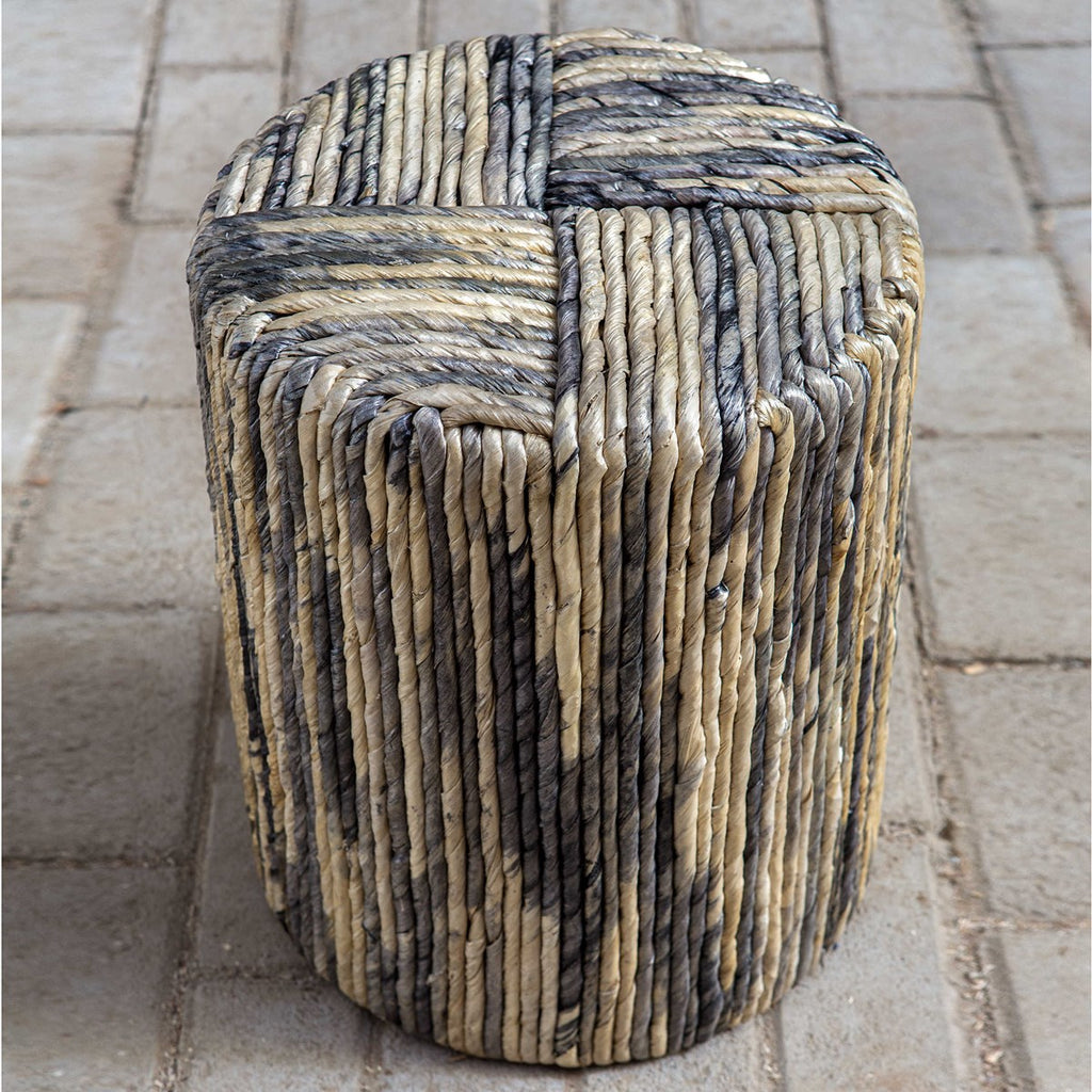 Sunda Woven Accent Stool - Bombay Mercantile