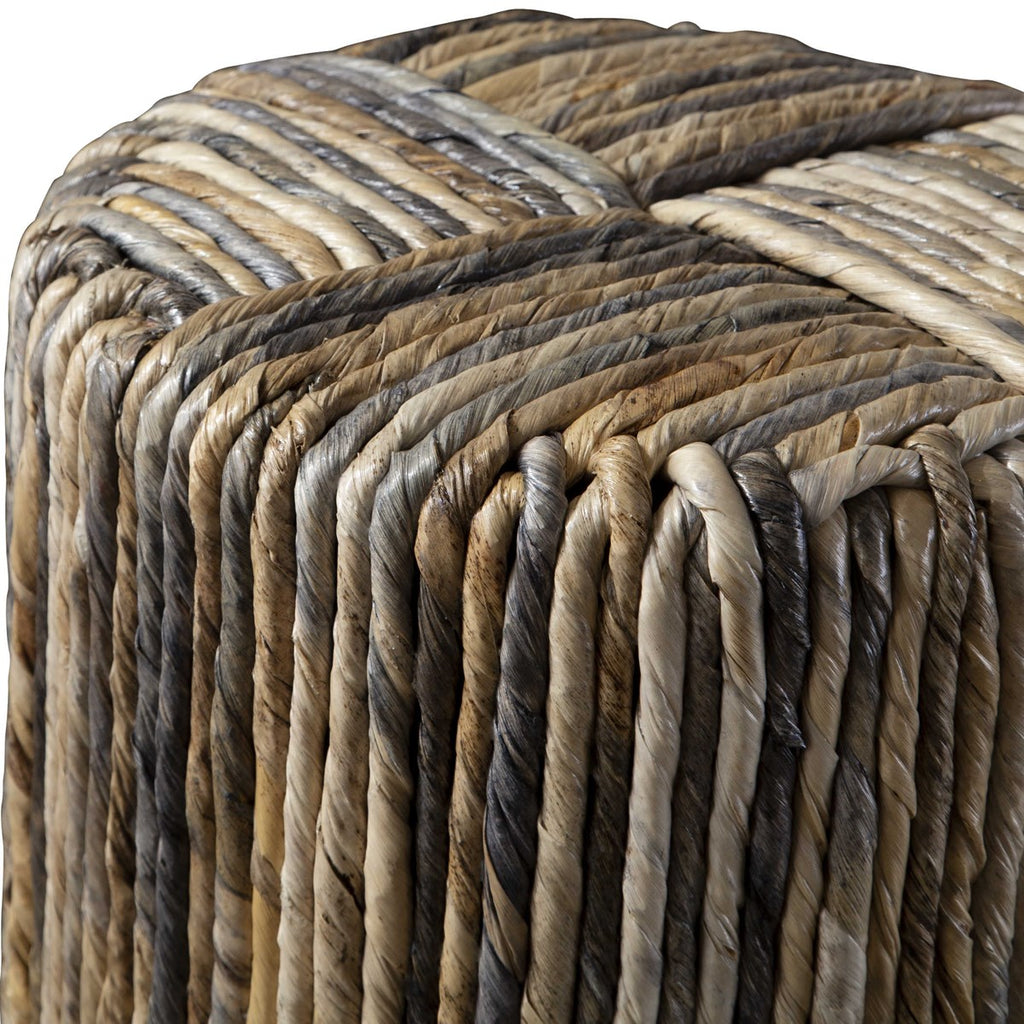 Sunda Woven Accent Stool - Bombay Mercantile