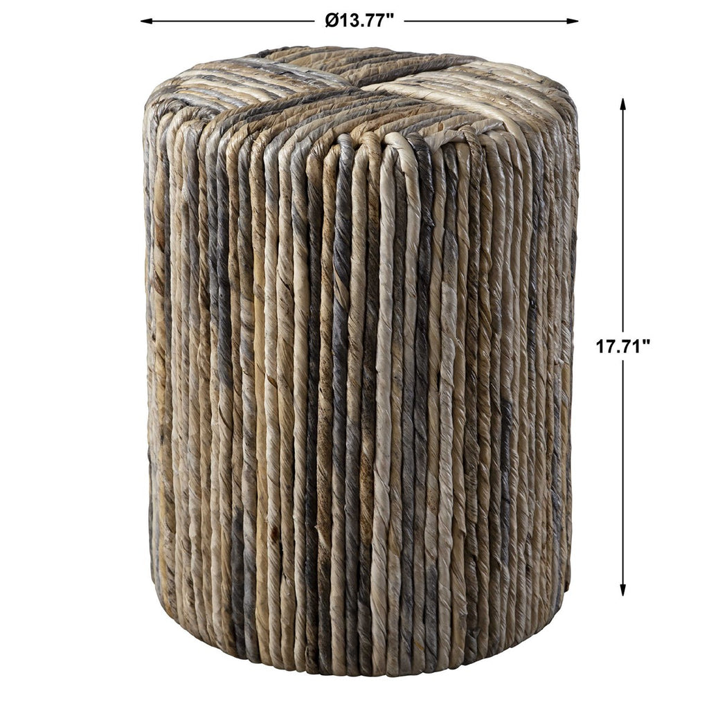 Sunda Woven Accent Stool - Bombay Mercantile