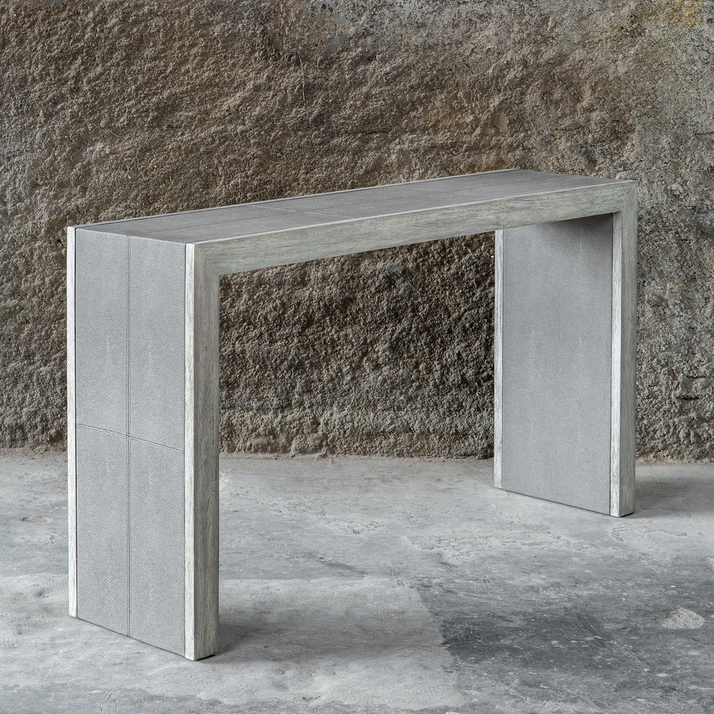 Aerina Aged Gray Console Table - Bombay Mercantile