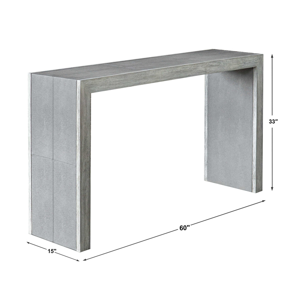 Aerina Aged Gray Console Table - Bombay Mercantile