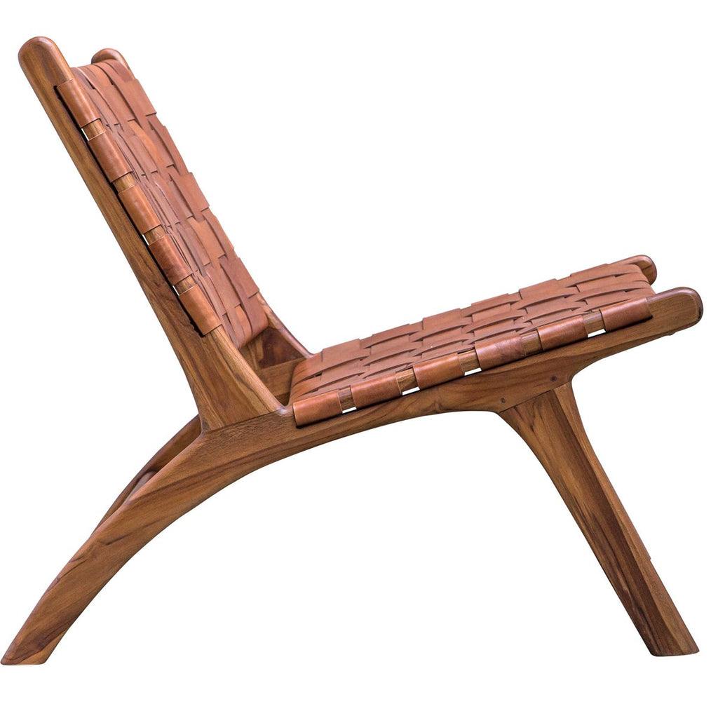Plait Woven Leather Accent Chair - Bombay Mercantile