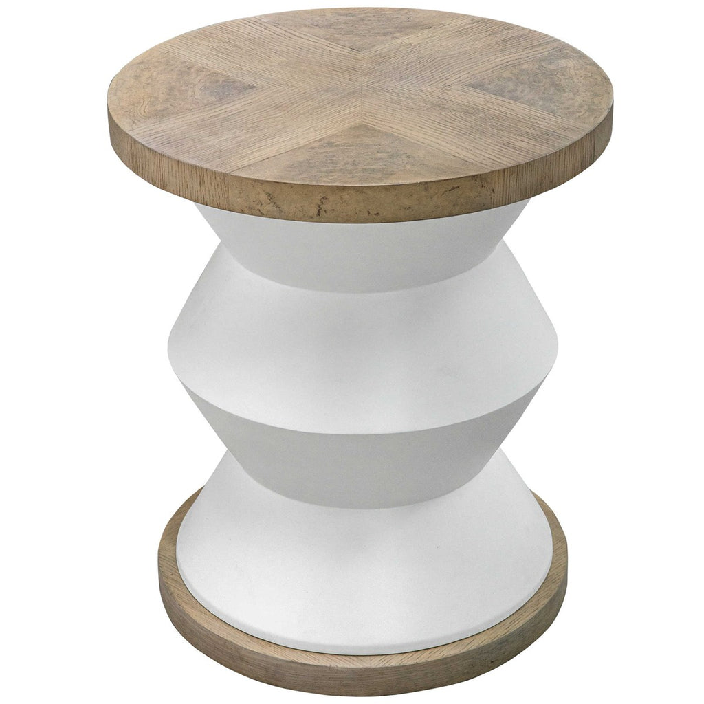 Spool Geometric Side Table - Bombay Mercantile