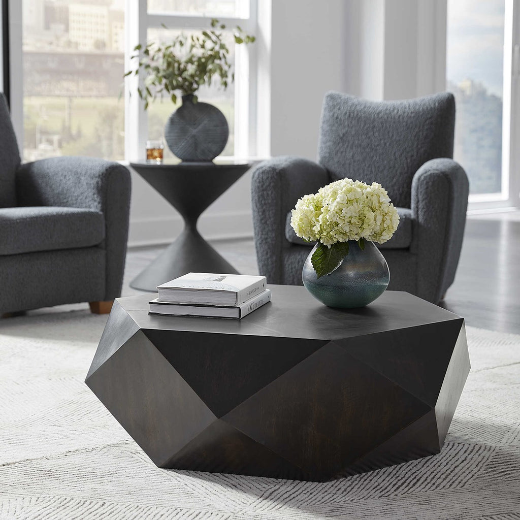 Volker Small Black Coffee Table - Bombay Mercantile