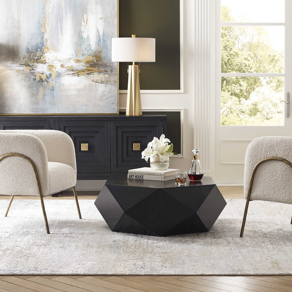 Volker Small Black Coffee Table - Bombay Mercantile