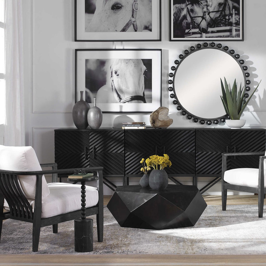 Volker Small Black Coffee Table - Bombay Mercantile