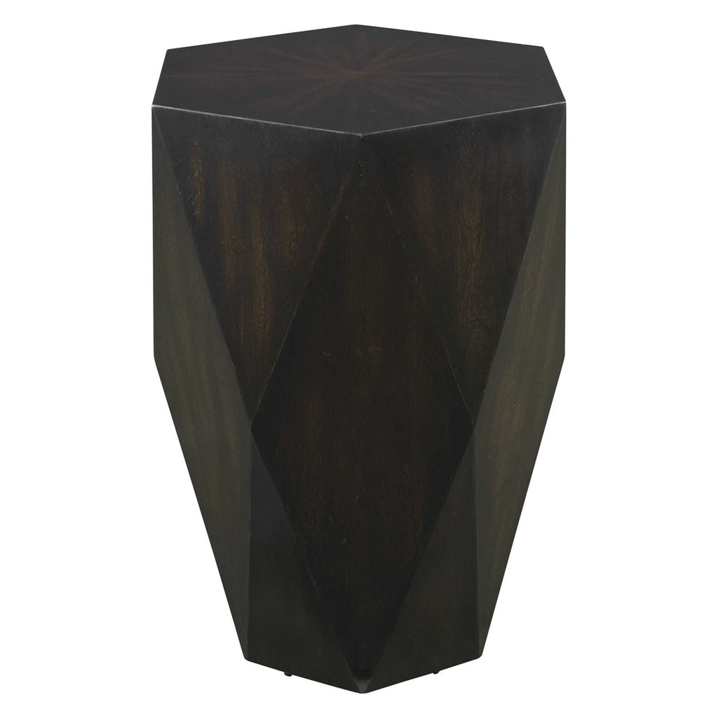 Volker Black Wooden Side Table - Bombay Mercantile