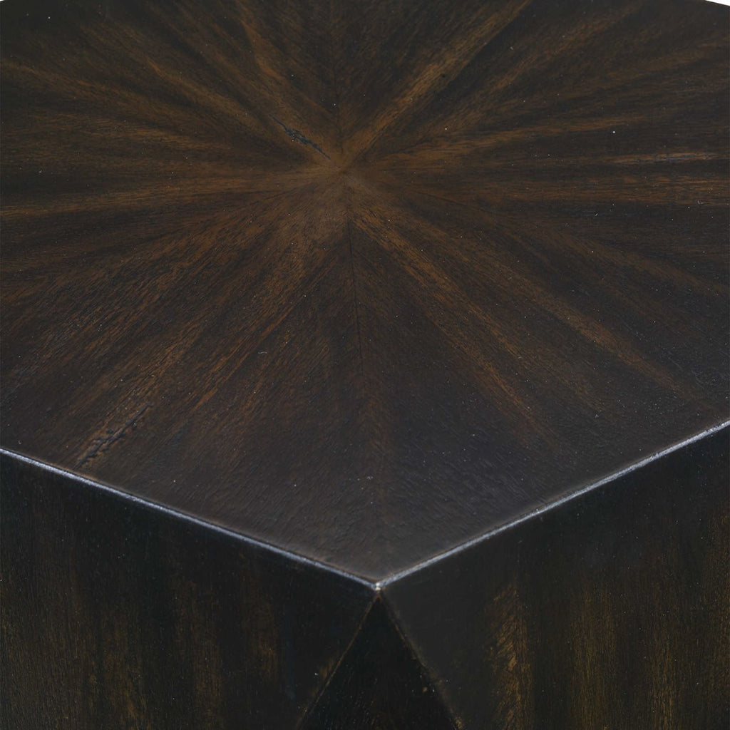Volker Black Wooden Side Table - Bombay Mercantile