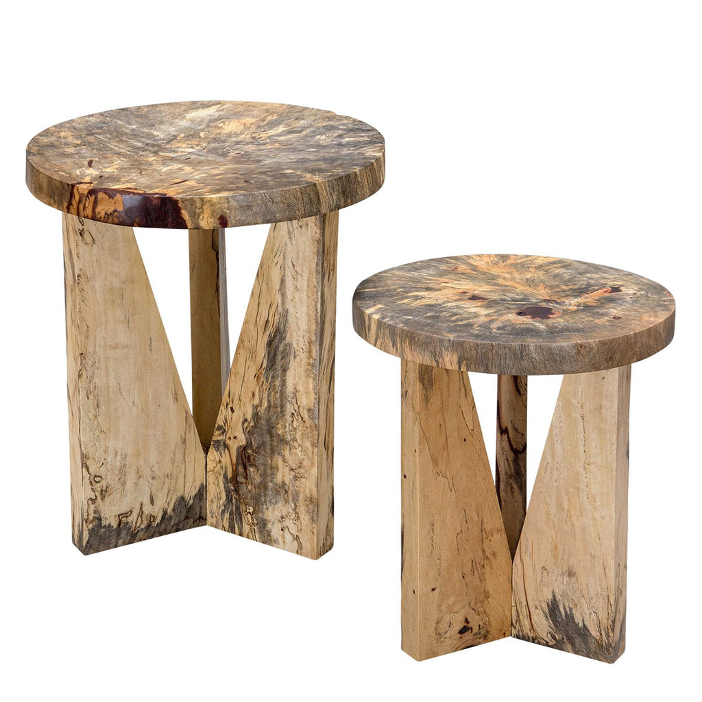Nadette Natural Nesting Tables, Set of 2 - Bombay Mercantile