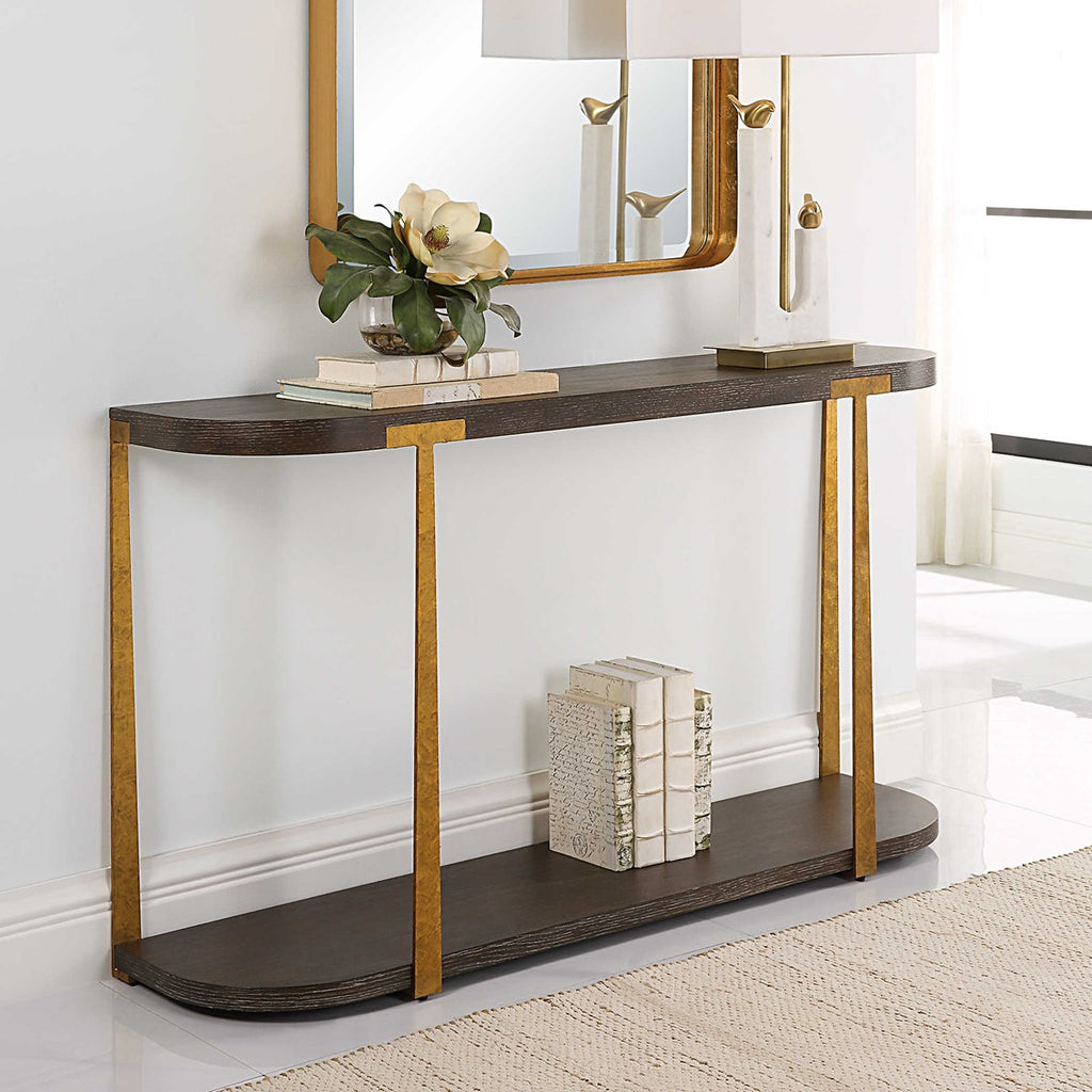 Palisade Wood Console Table - Bombay Mercantile