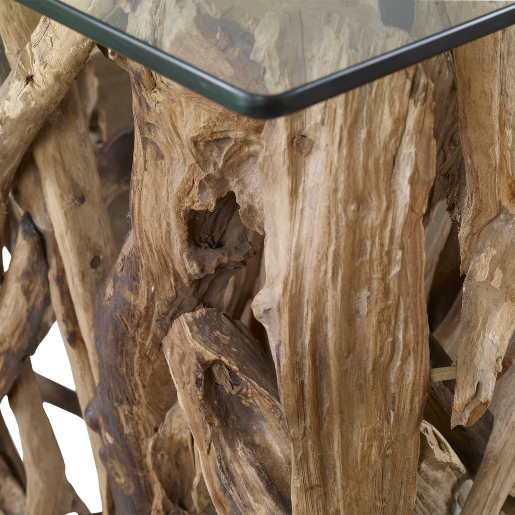 Teak Wood Console - Bombay Mercantile