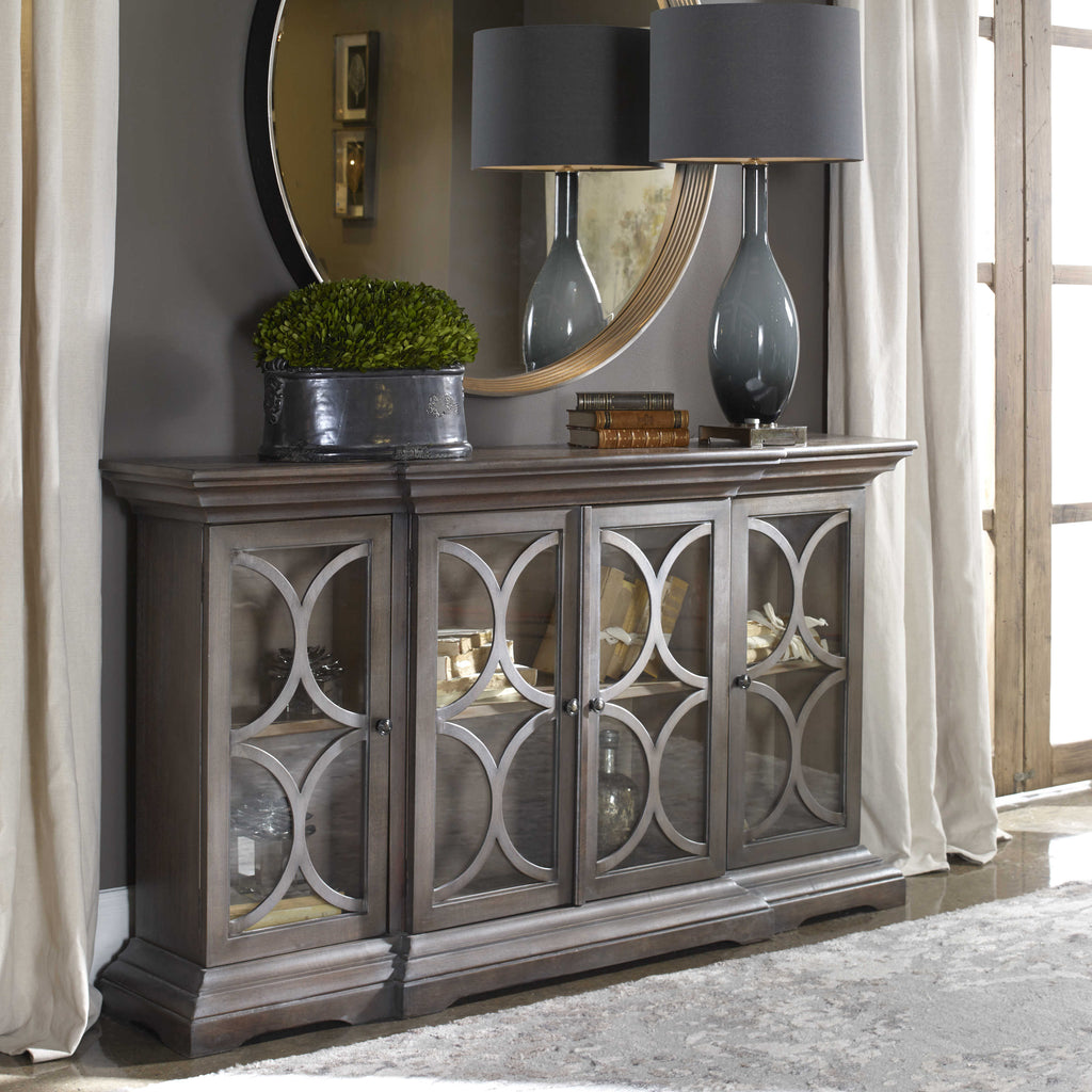 Belino Wooden 4 Door Chest - Bombay Mercantile