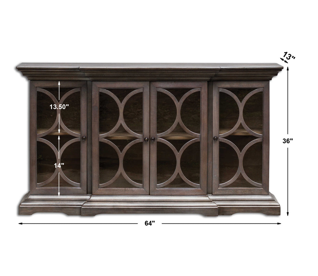 Belino Wooden 4 Door Chest - Bombay Mercantile