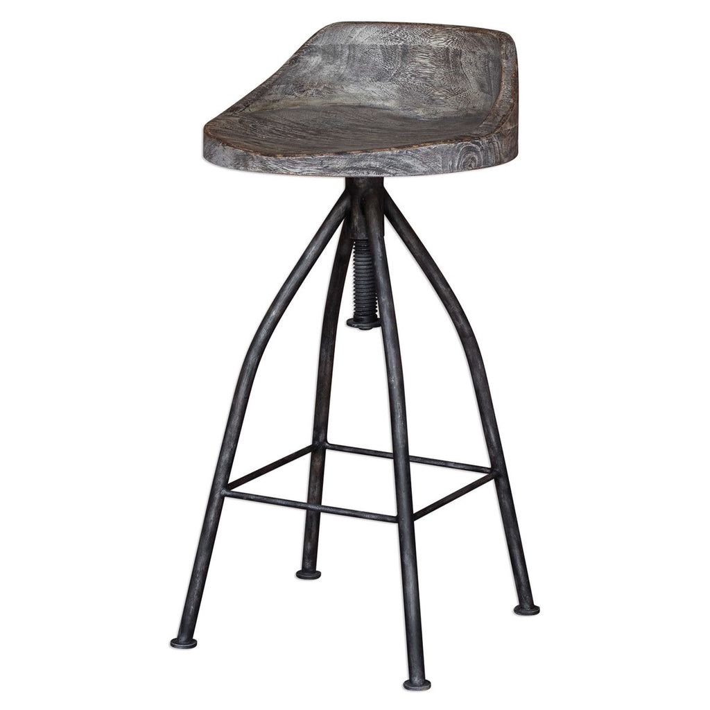 Kairu Wooden Bar Stool - Bombay Mercantile