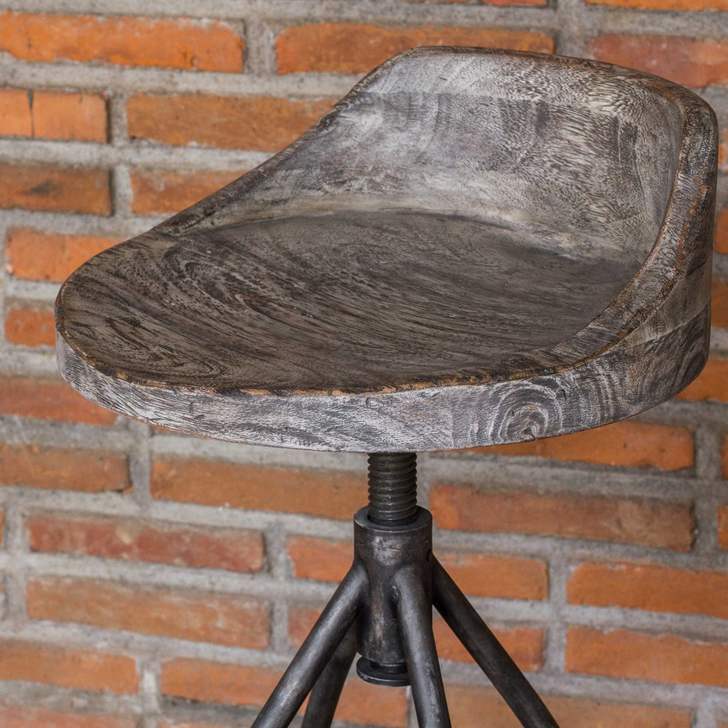Kairu Wooden Bar Stool - Bombay Mercantile
