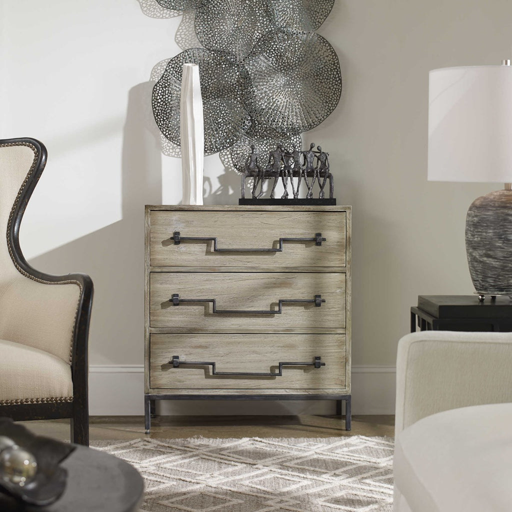 Jory Aged Ivory Accent Chest - Bombay Mercantile