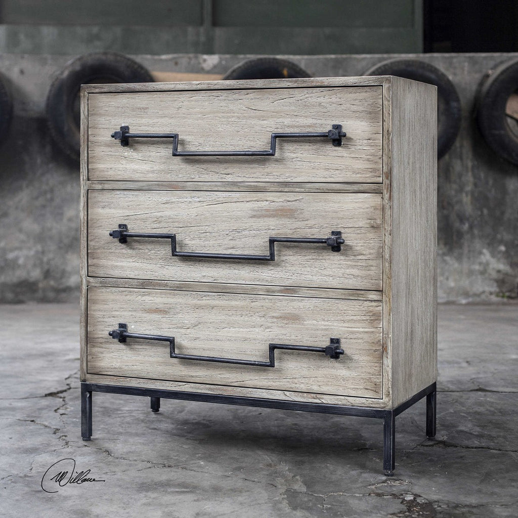 Jory Aged Ivory Accent Chest - Bombay Mercantile