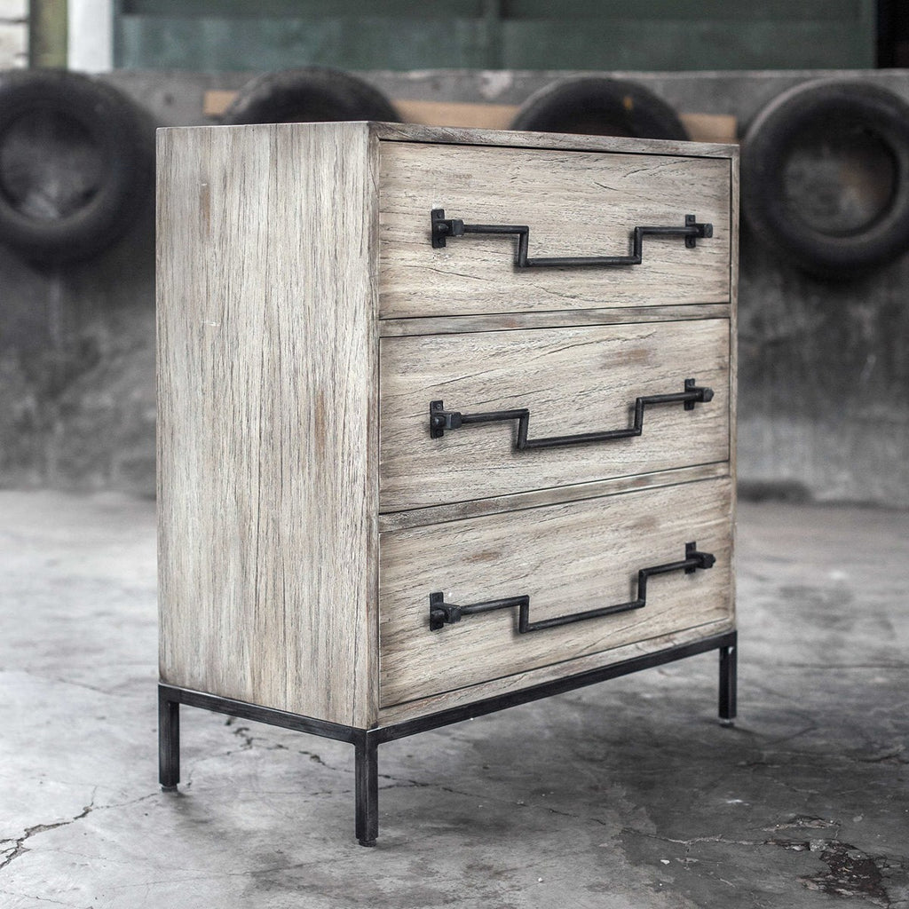 Jory Aged Ivory Accent Chest - Bombay Mercantile