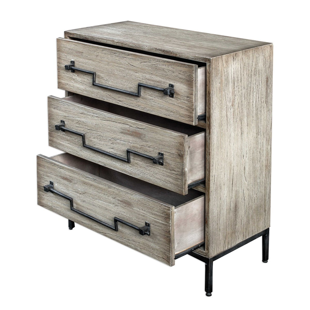 Jory Aged Ivory Accent Chest - Bombay Mercantile
