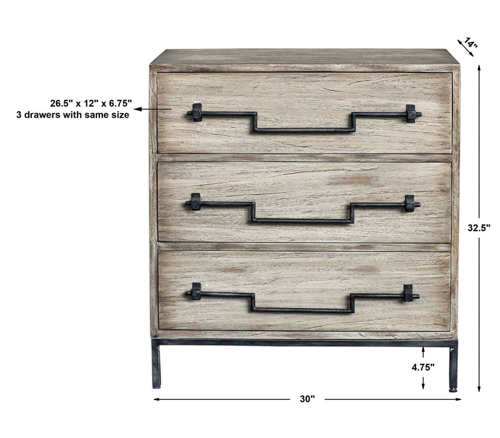Jory Aged Ivory Accent Chest - Bombay Mercantile