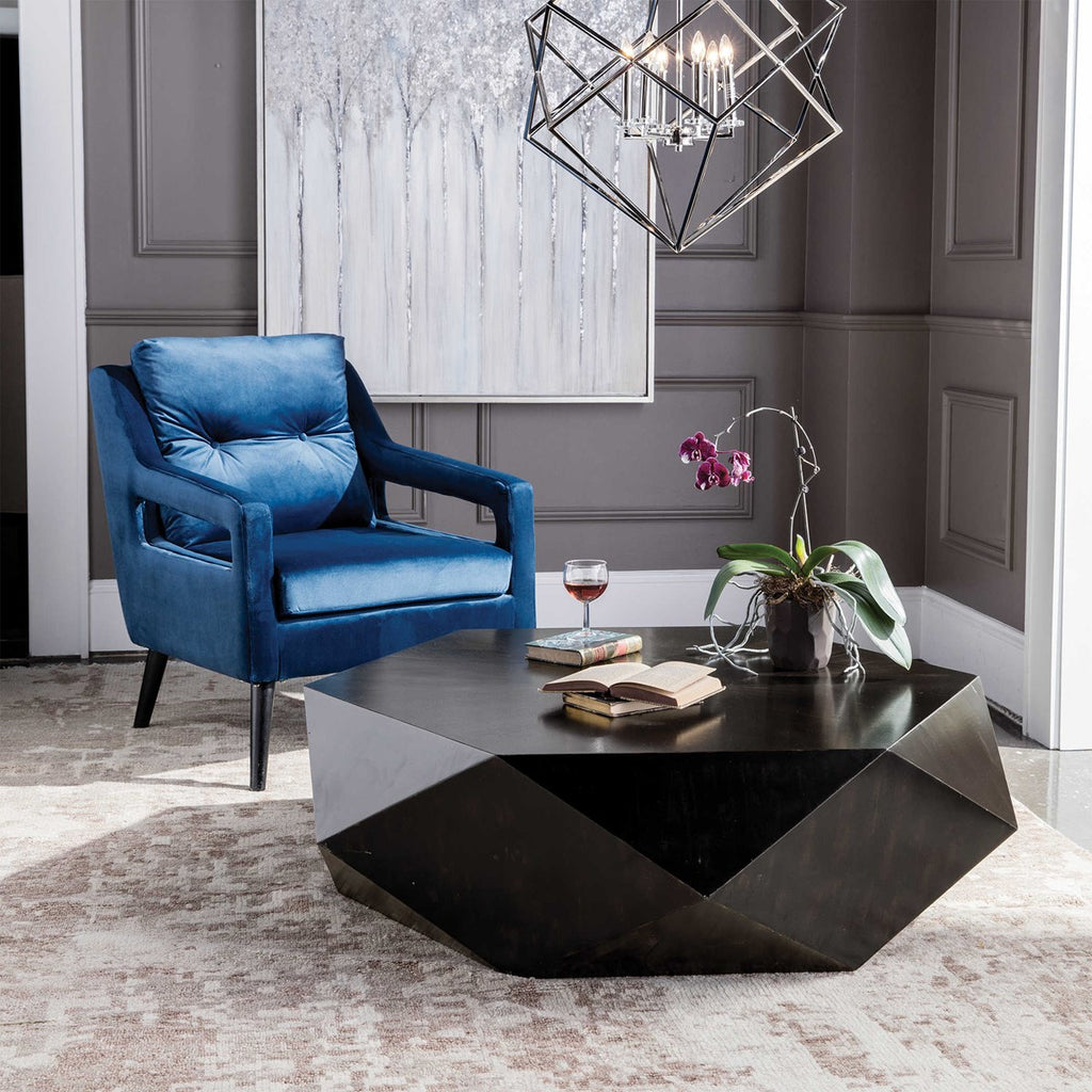 Volker Worn Black Coffee Table - Bombay Mercantile