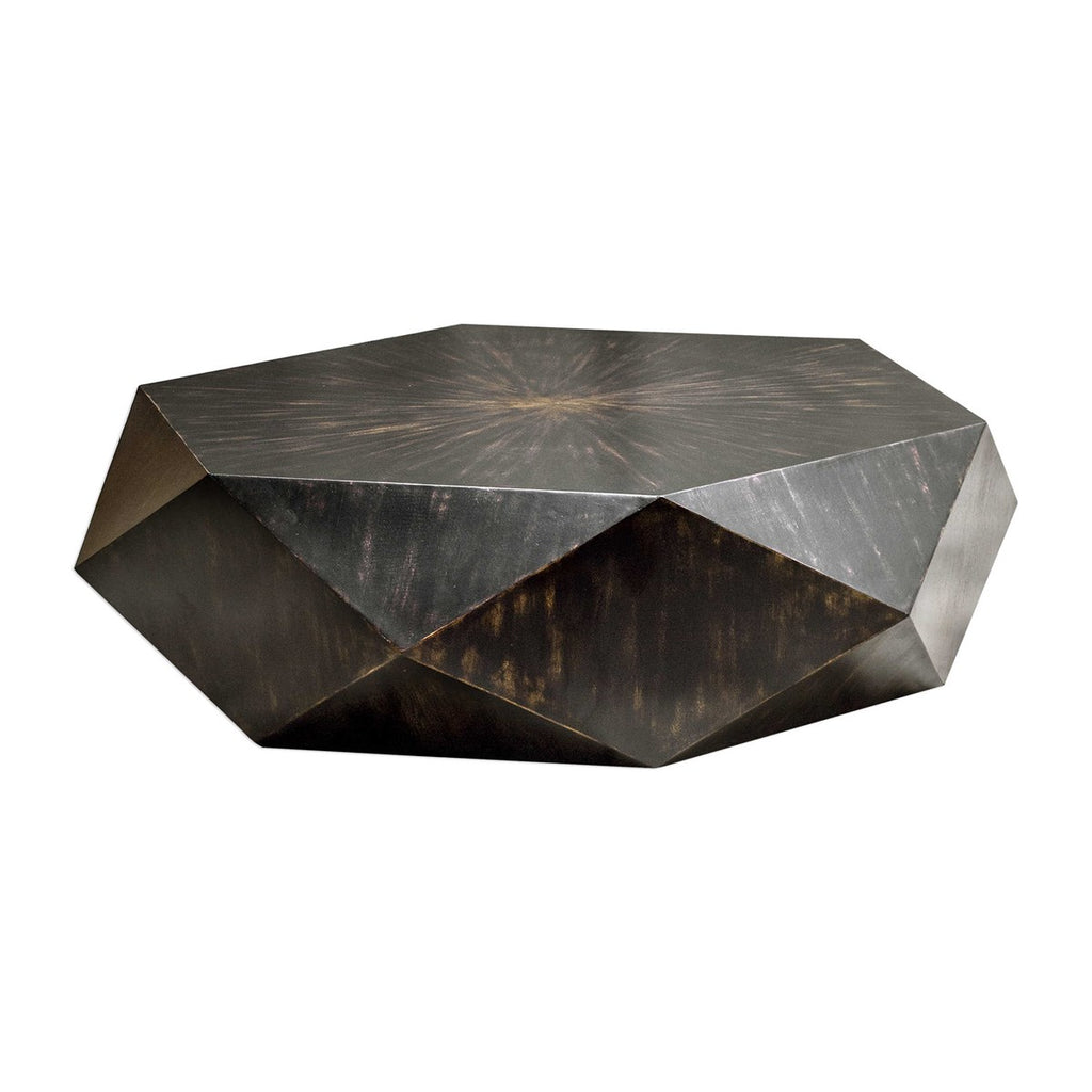Volker Worn Black Coffee Table - Bombay Mercantile