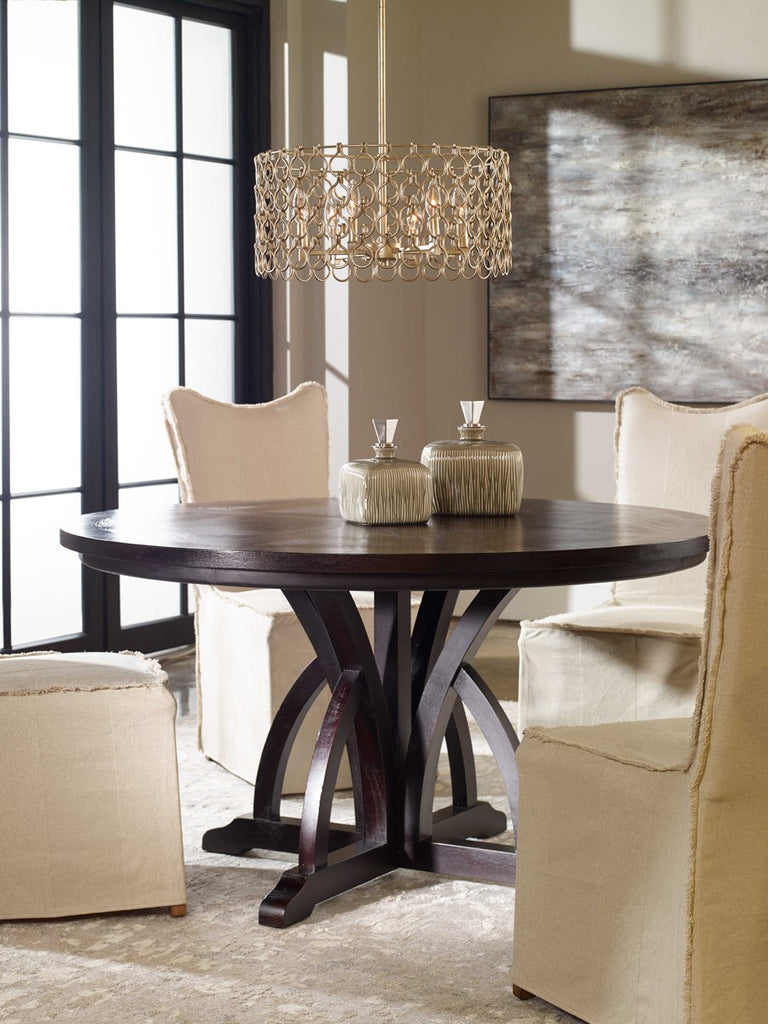 Maiva Round Black Dining Table - Bombay Mercantile