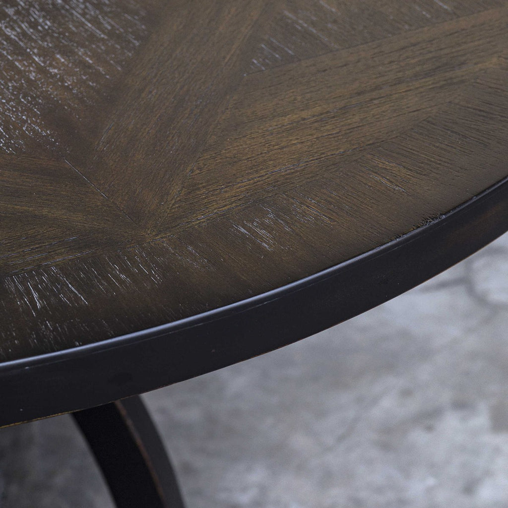 Maiva Round Black Dining Table - Bombay Mercantile