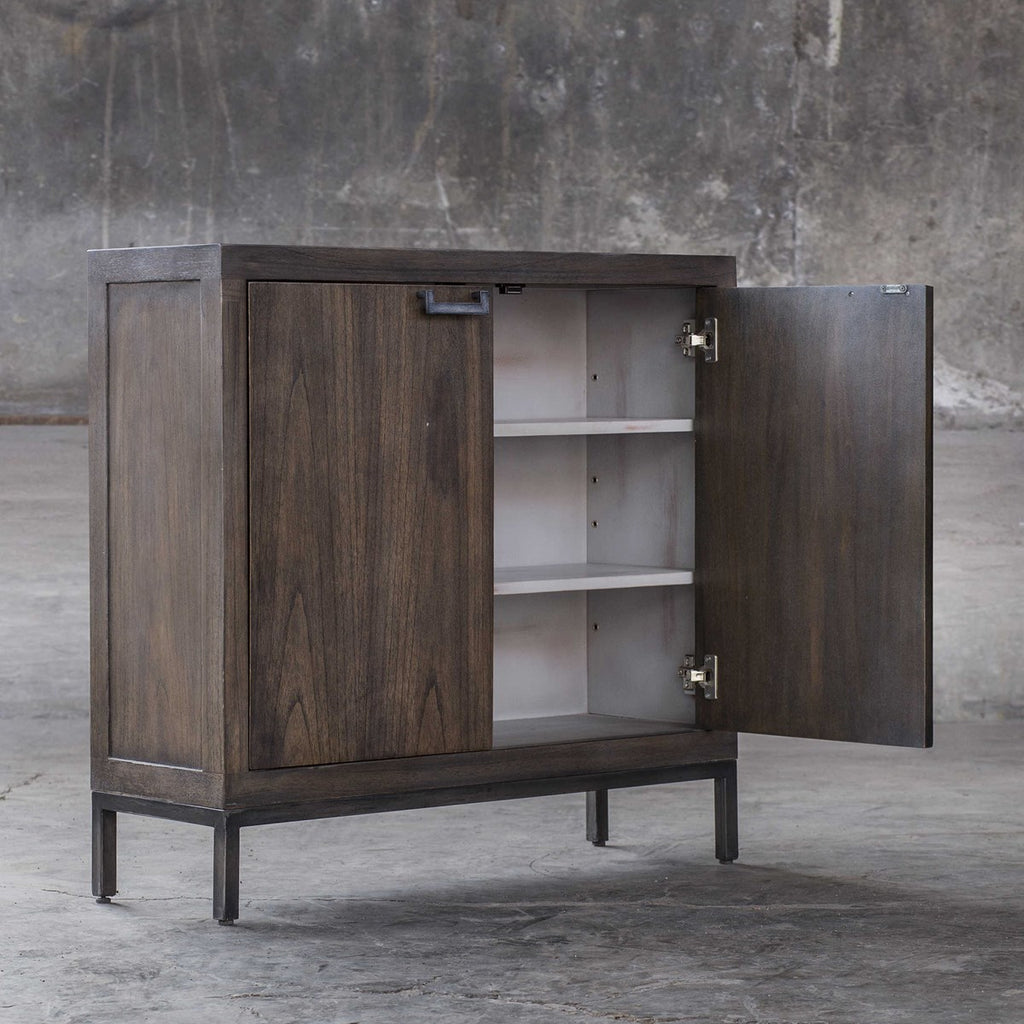 Nadie Light Walnut Console Cabinet - Bombay Mercantile