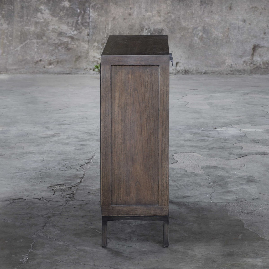 Nadie Light Walnut Console Cabinet - Bombay Mercantile