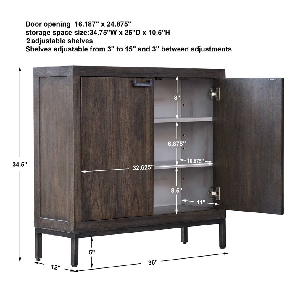 Nadie Light Walnut Console Cabinet - Bombay Mercantile
