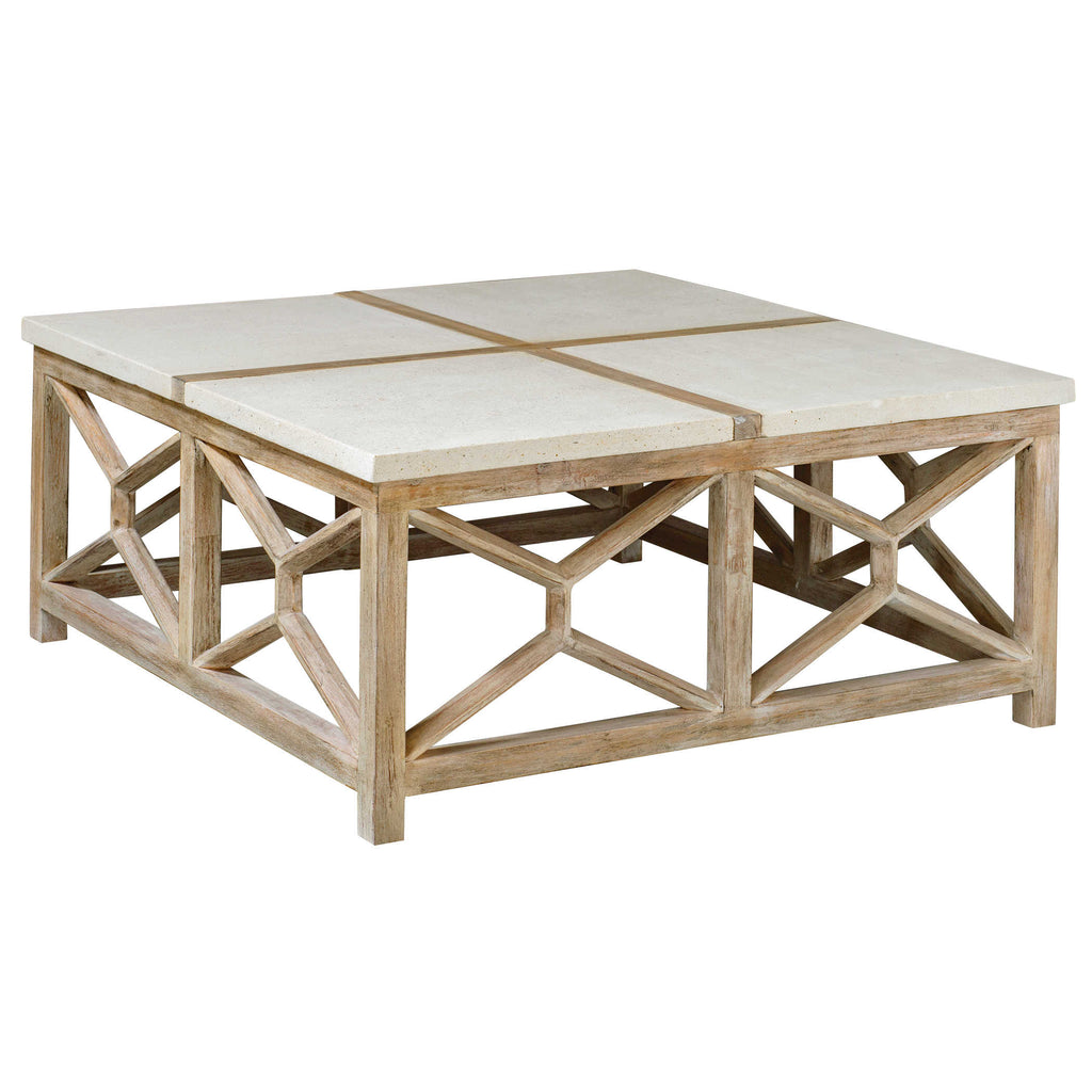 Catali Stone Coffee Table - Bombay Mercantile