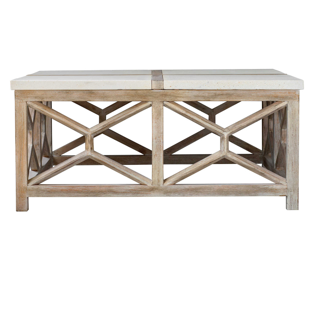 Catali Stone Coffee Table - Bombay Mercantile