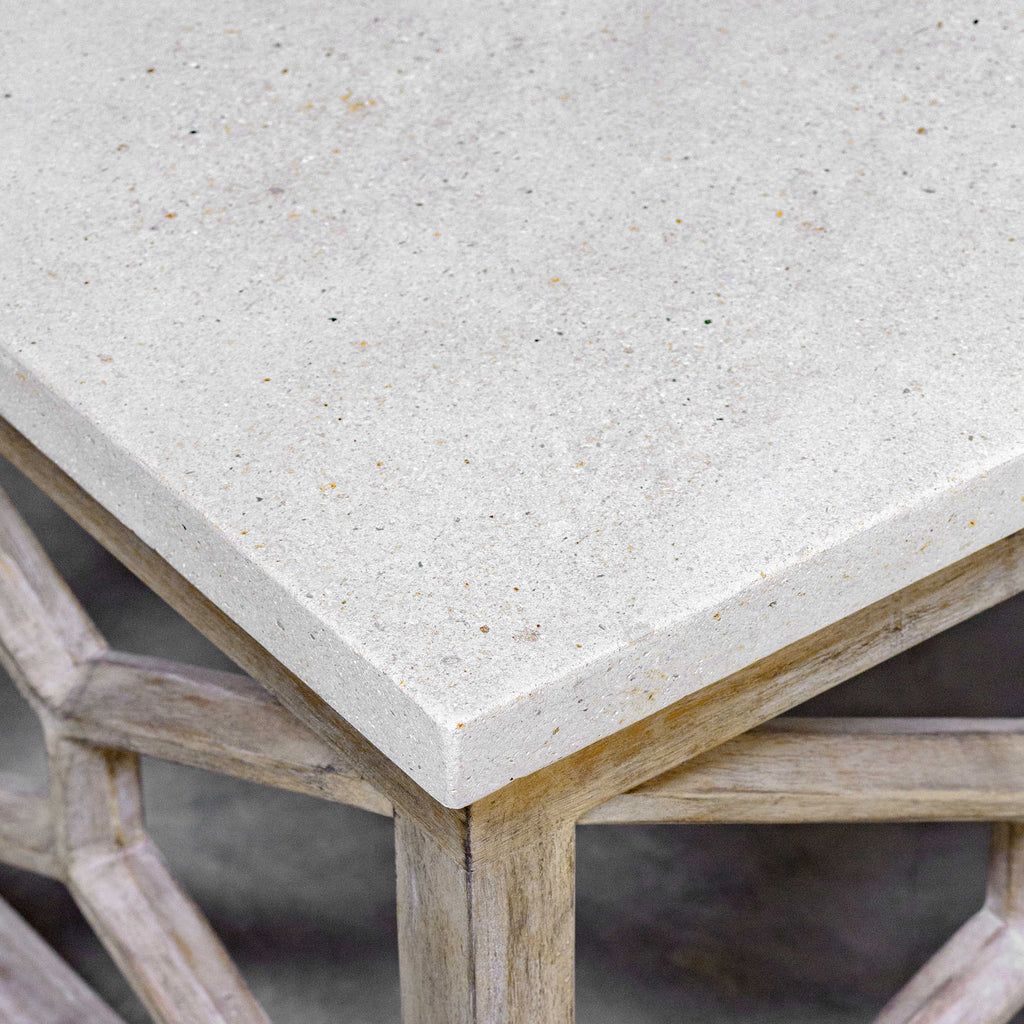 Catali Stone Coffee Table - Bombay Mercantile