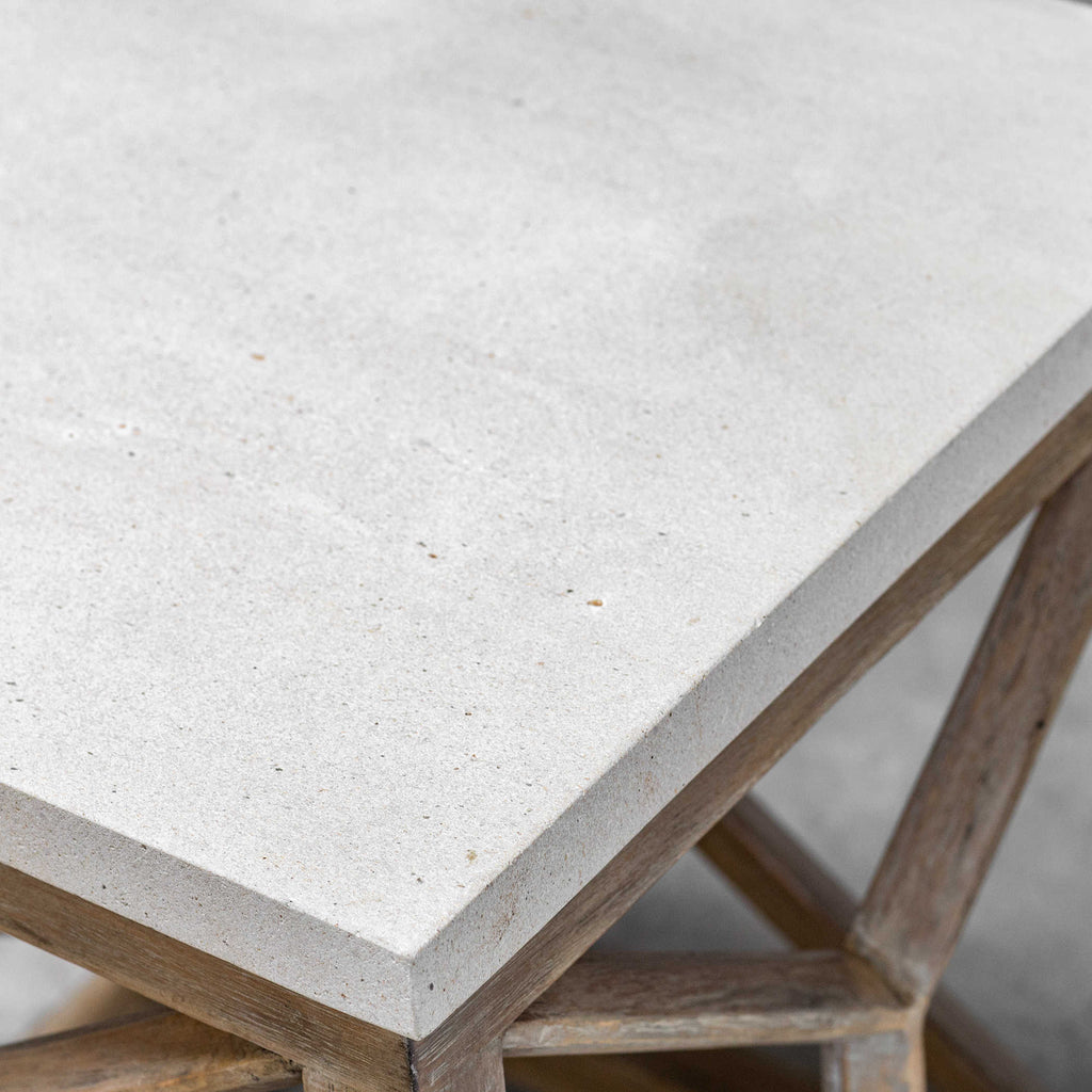 Catali Stone End Table - Bombay Mercantile
