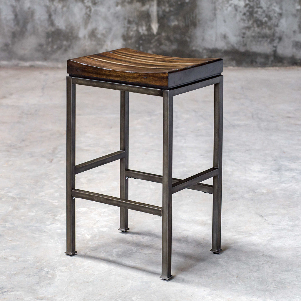 Beck Industrial Bar Stool - Bombay Mercantile