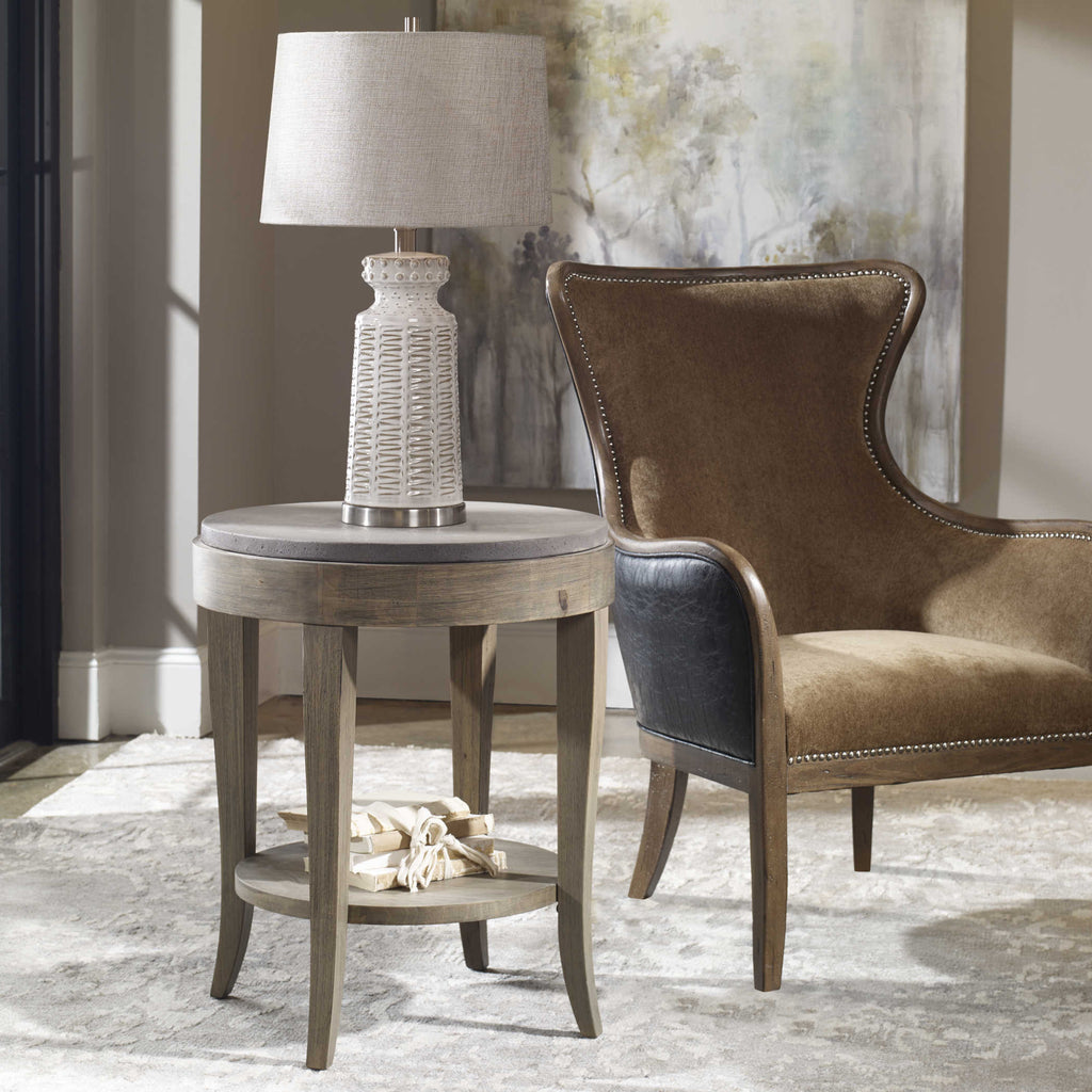 Deka Round Side Table - Bombay Mercantile