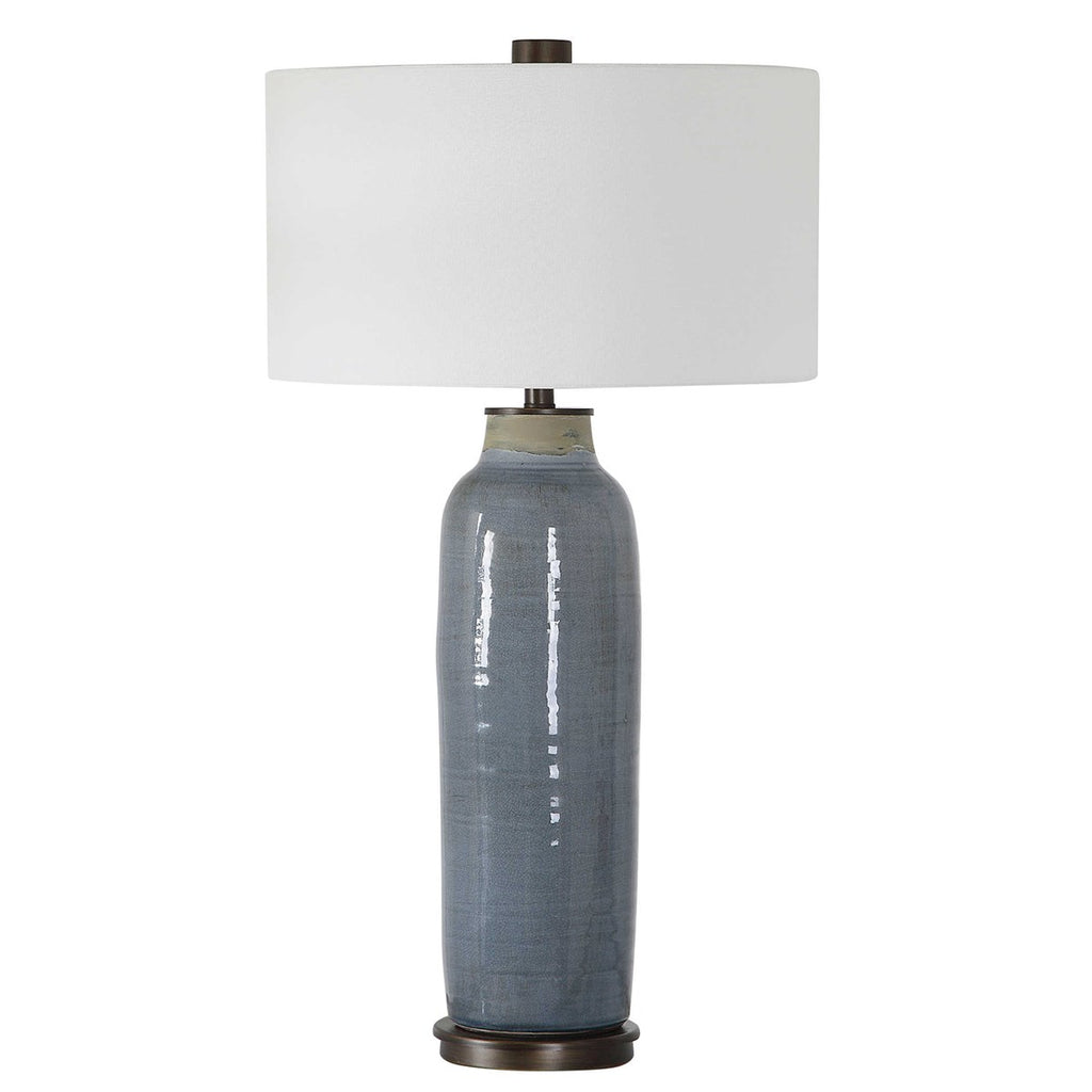 Vicente Slate Blue Table Lamp - Bombay Mercantile