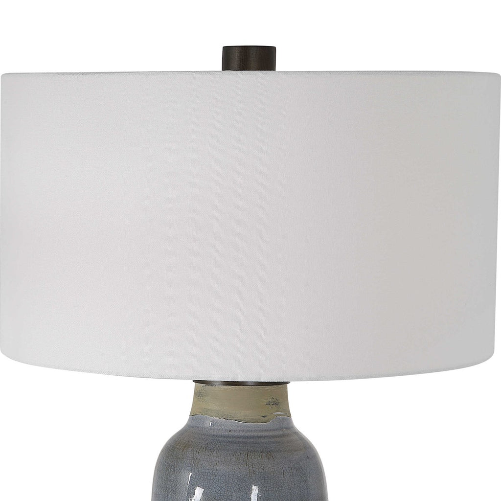 Vicente Slate Blue Table Lamp - Bombay Mercantile