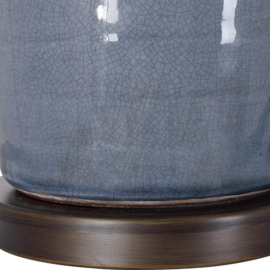 Vicente Slate Blue Table Lamp - Bombay Mercantile