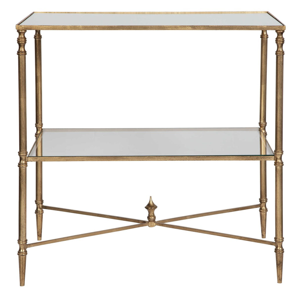 Henzler Mirrored Glass Lamp Table - Bombay Mercantile